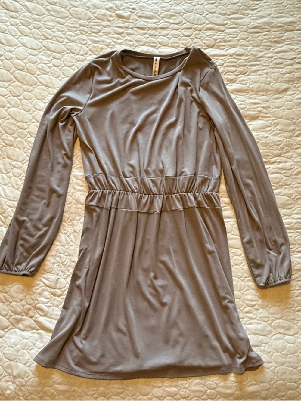 Beige cotton dress